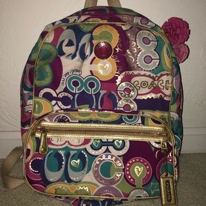 Multi-colored Coach Backpack